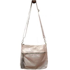 HOBO Taupe Convertible Medium Crossbody/Backpack Removable Strap Bag w/Tassel